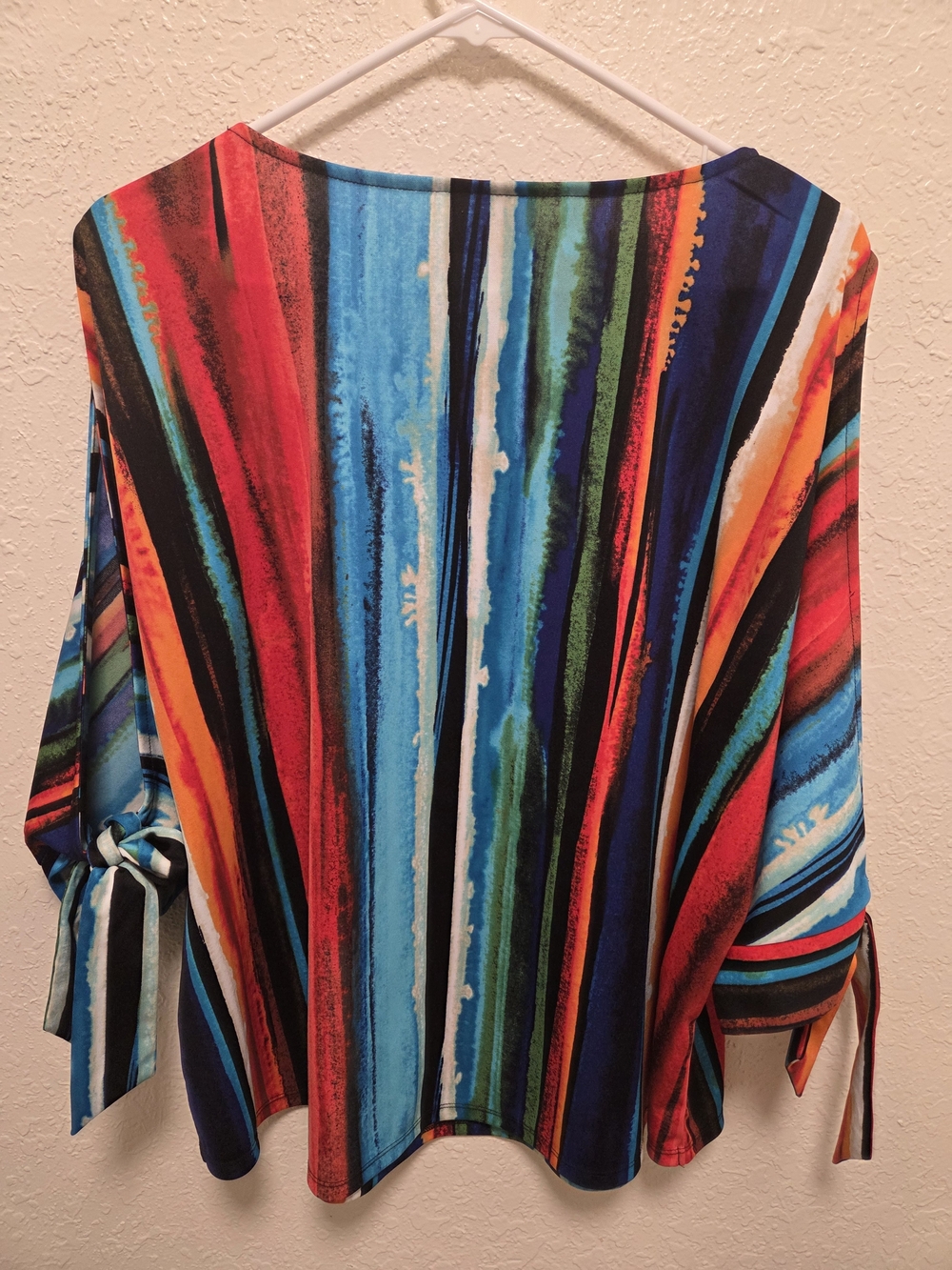 Worthington Rainbow Colored Cold Shoulder Top - Picture 5 of 5